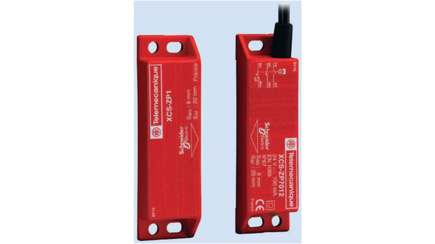 Telemecanique Sensors XCS-DMP Series Magnetic Non-Contact Safety Switch, 24V dc, Plastic Housing