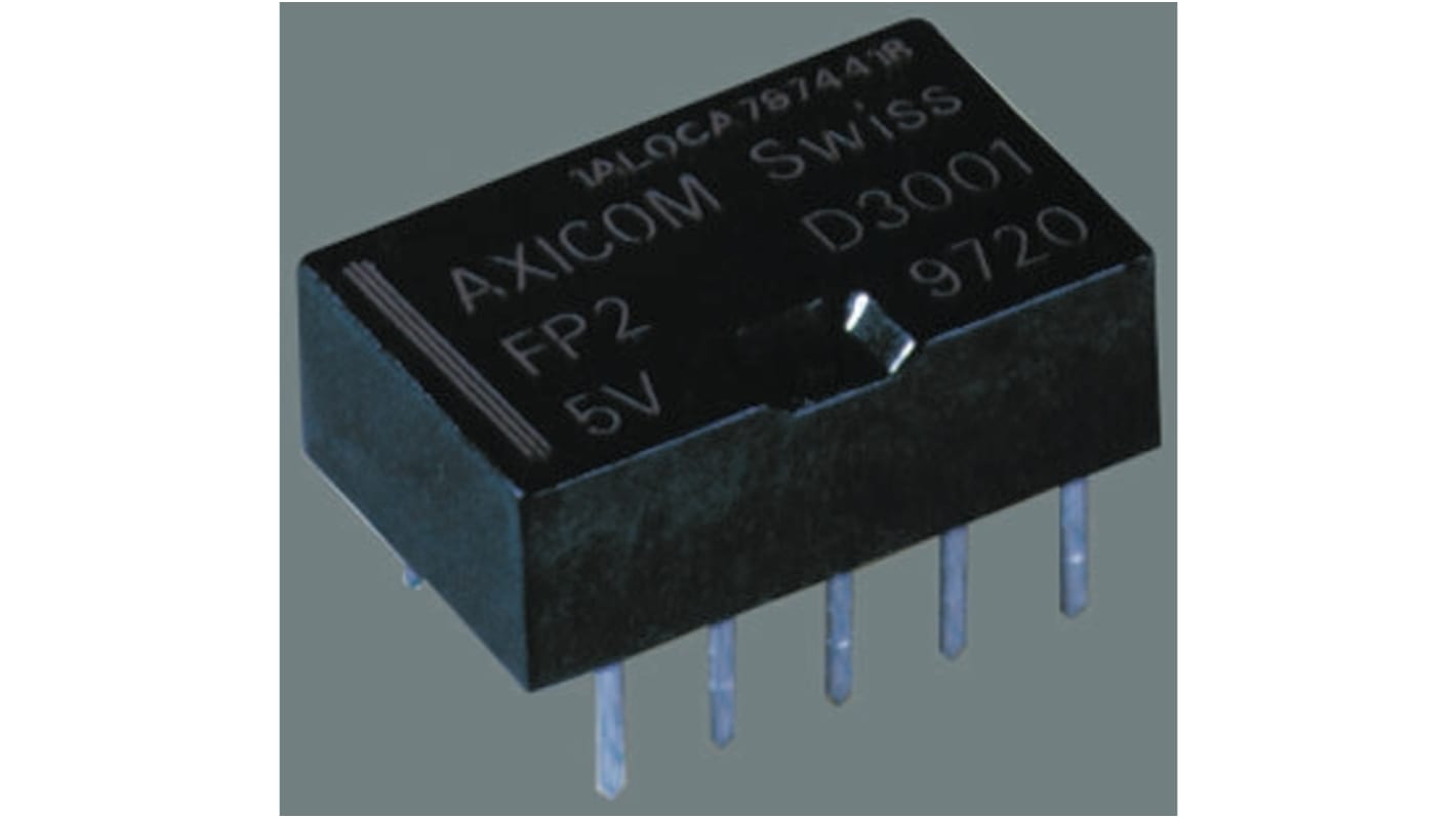 TE Connectivity Surface Mount Signal Relay, 12V dc Coil, 2A Switching Current, DPDT