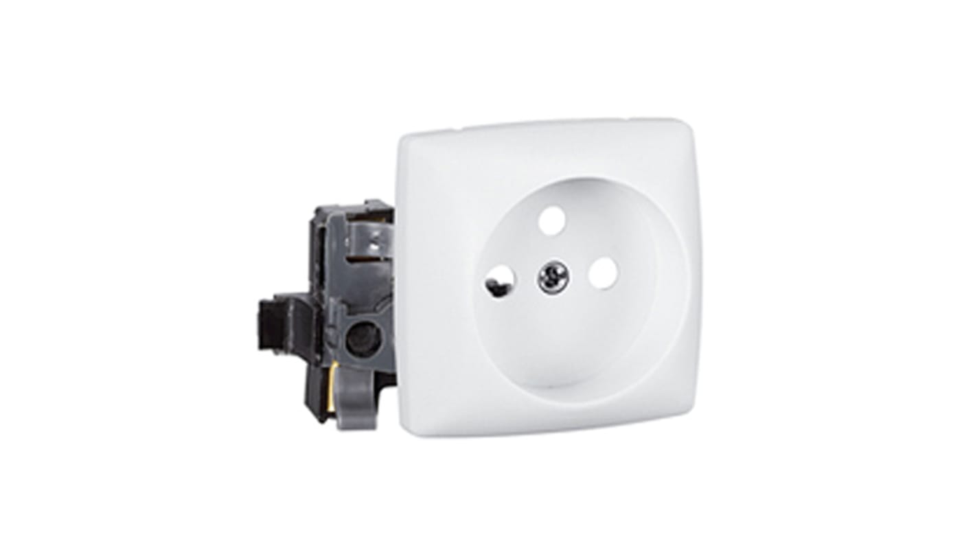 Toma eléctrica Legrand, Blanco, Plástico, sin interruptor Interior, 16A, IP31 230 V