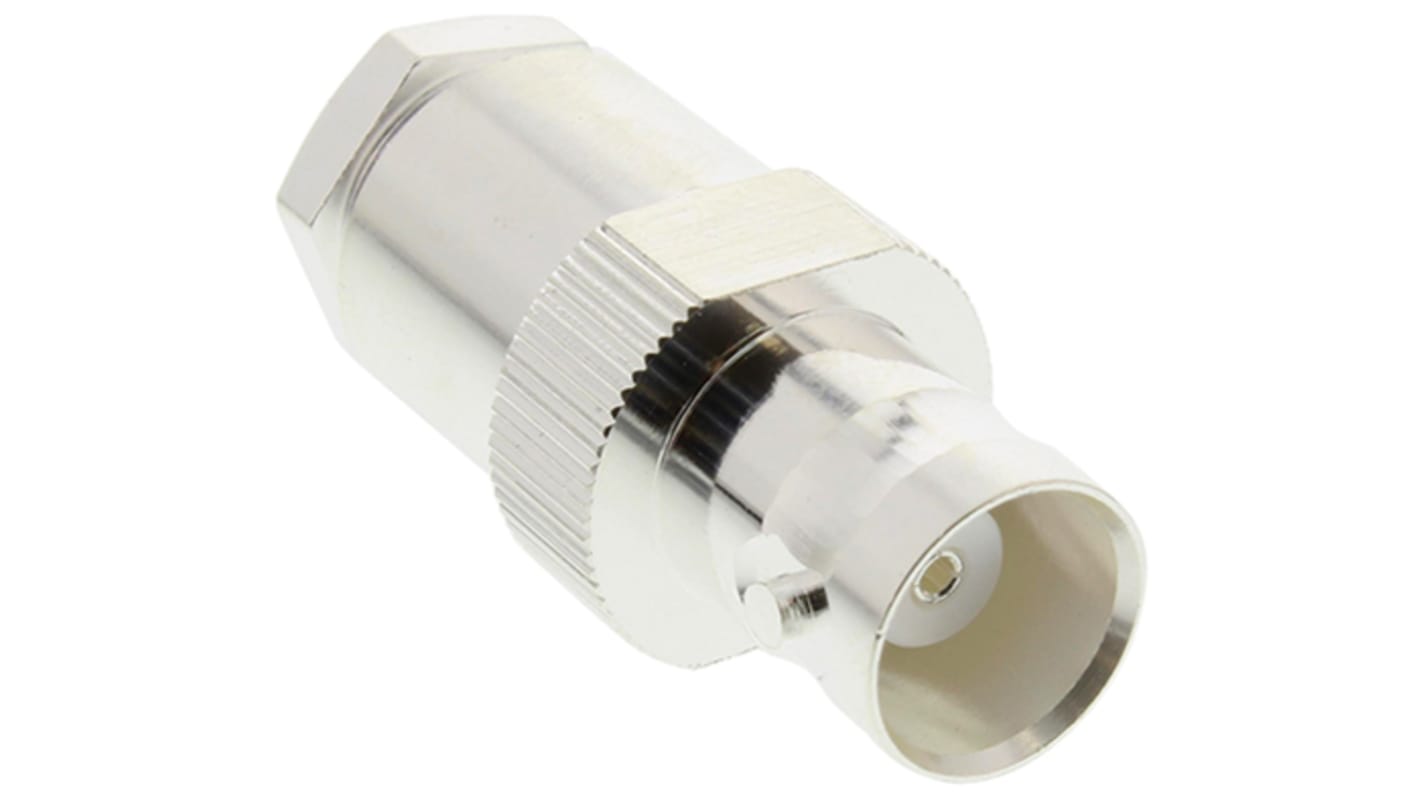 Conector coaxial TE Connectivity 1-1478409-0, Hembra, Recto, Impedancia 50Ω, Montaje de Cable, Terminación de Orificio