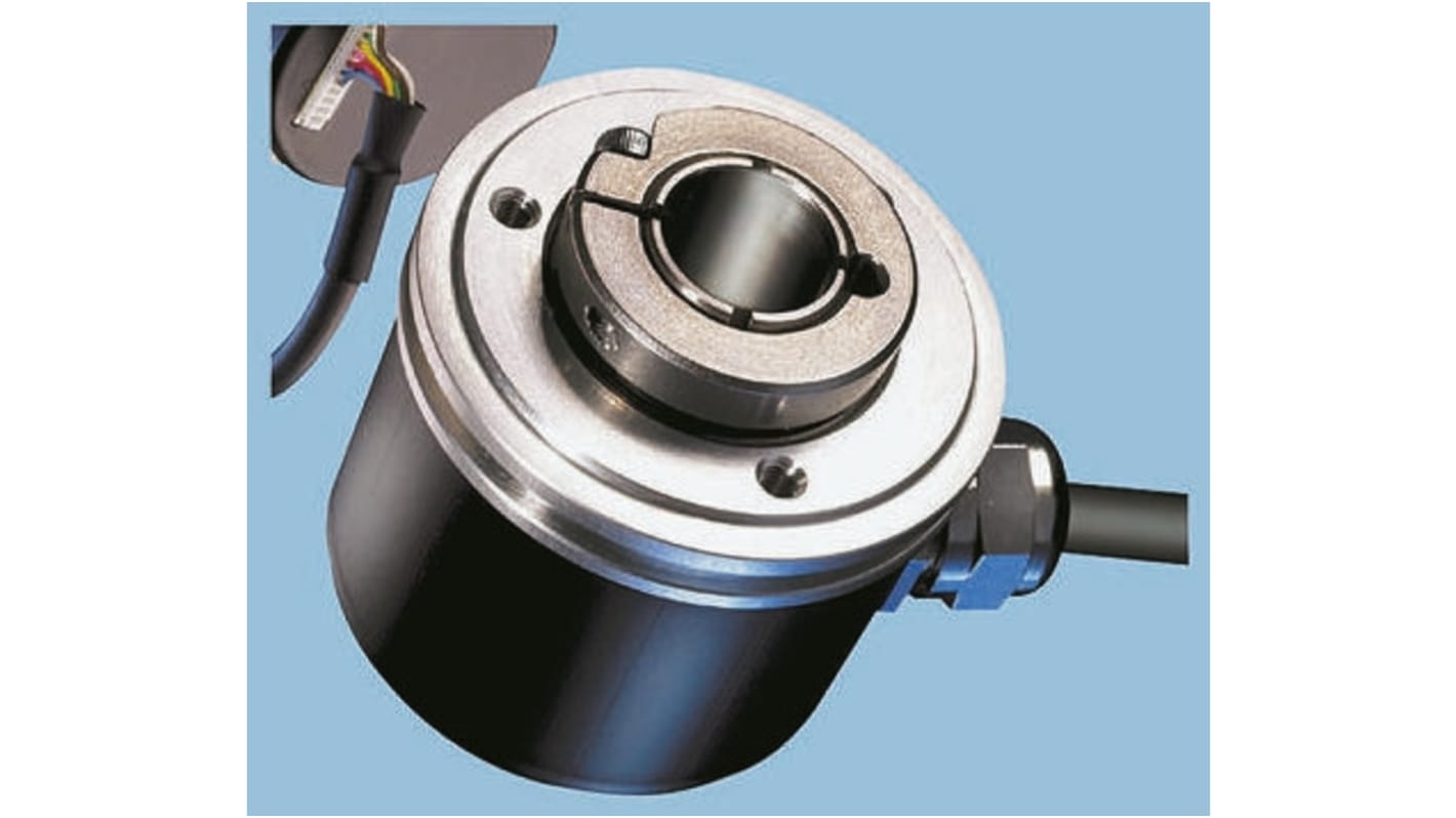 Encoder absoluto Baumer serie BMSH 42S, 6000rpm máx., interfaz SSI-Gris, salida SSI, 5 V dc, IP42