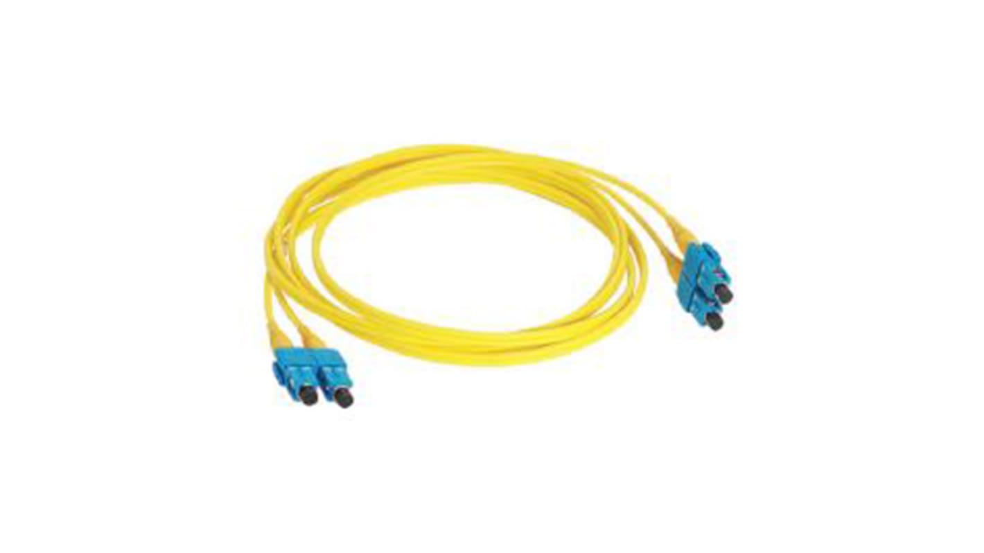 Molex Premise Networks LC to SC Duplex Single Mode OS1 Fibre Optic Cable, 9/125μm, Yellow, 2m