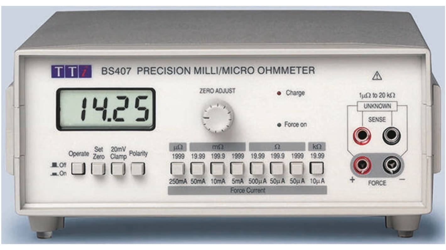 Ohmmetro Aim-TTi BS407 a 4 fili, 2000 Ω max, risoluzione 1μΩ