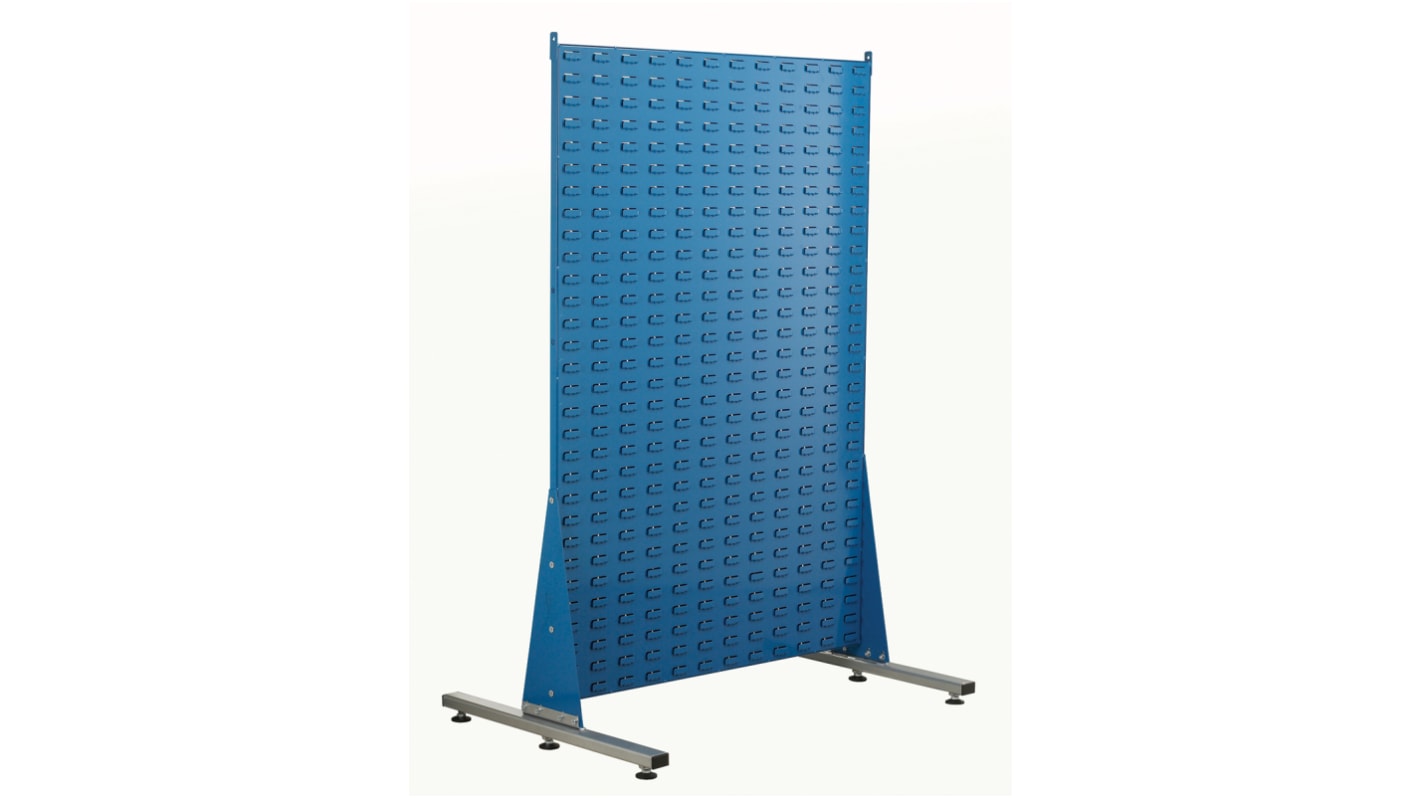 RS PRO Aufbewahrungseinheit mit geschlitzten Platten  Tragbar Blau Polypropylen, 1500mm x 1000mm x 750mm