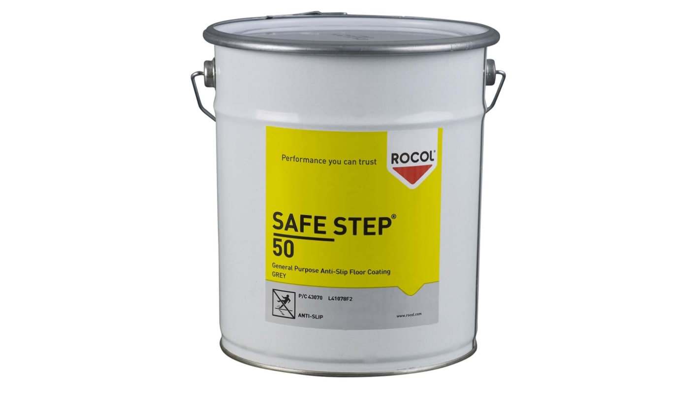 Suelo antideslizante Rocol Safe Step de Caucho clorado / Resina alquídica Gris