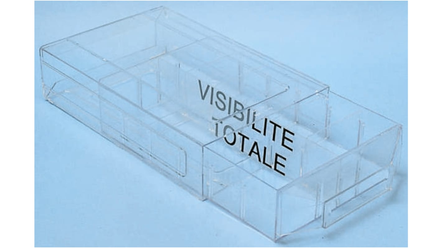 Controlec Durchsichtige Schubladeneinheit, Schraubenmagazin, 50mm x 76mm x 2mm