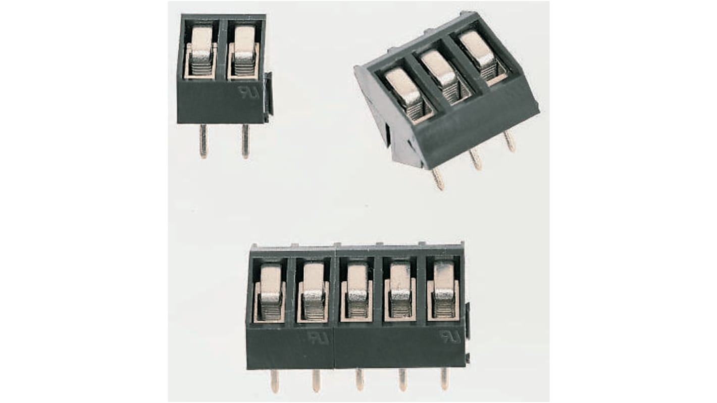 RS PRO PCB Terminal Block, 5-Contact, 5mm Pitch, Through Hole Mount, 1-Row, Screw Termination