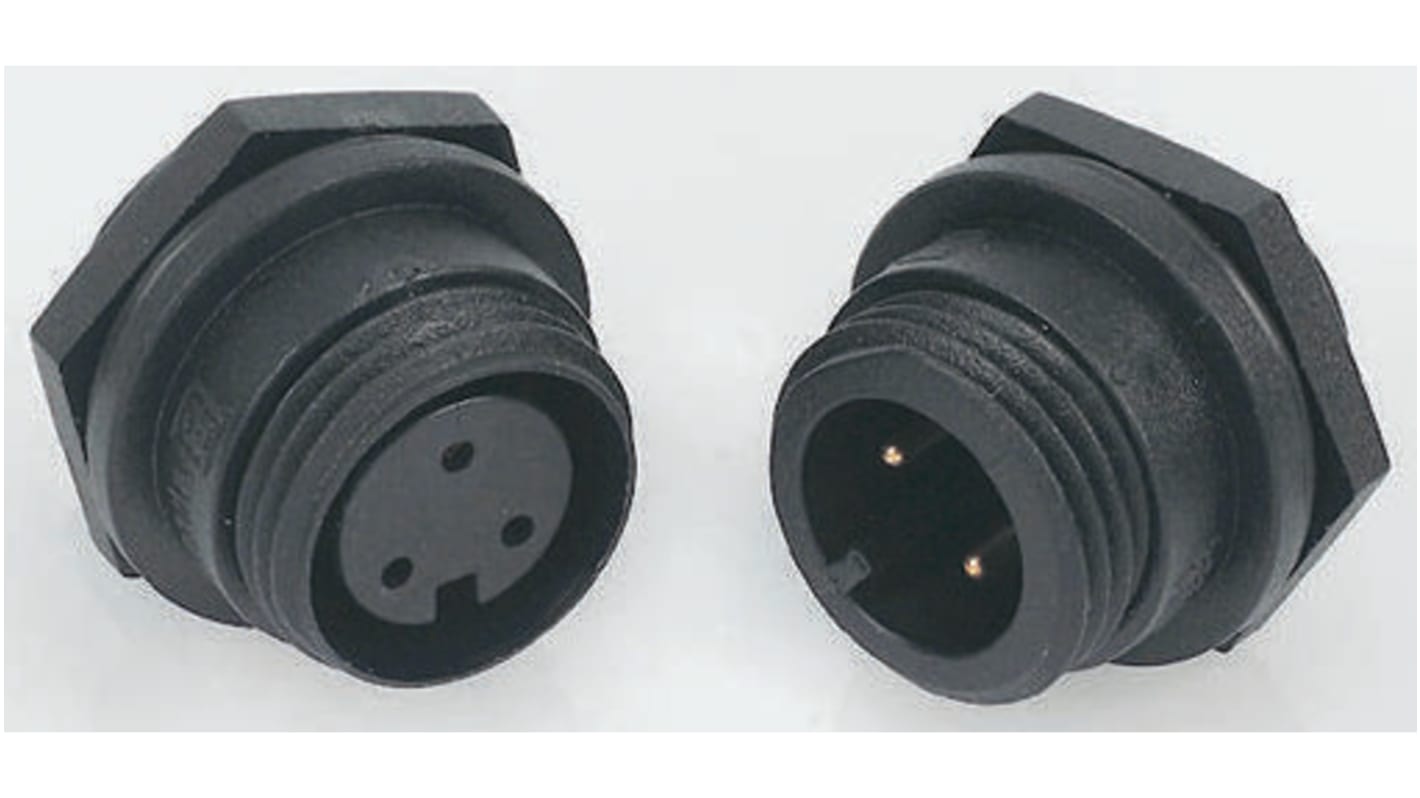 Conector circular Bulgin macho serie Buccaneer 400 de 12 vías macho, tamaño carcasa 16, Montaje frontal, IP68