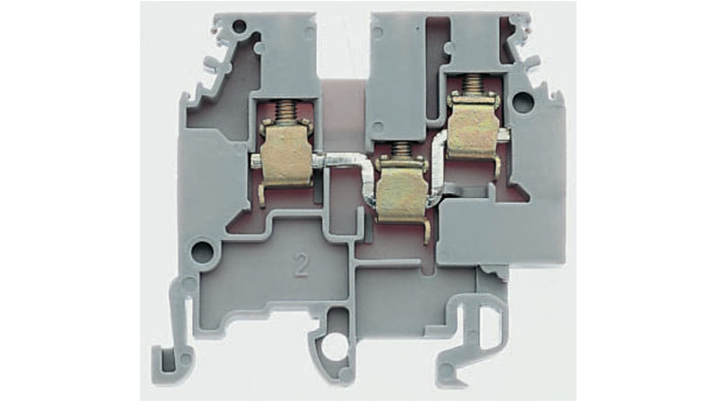 Entrelec SNA Reihenklemmenblock Einfach Blau, 4mm², 800 V ac / 32A, Schraubanschluss