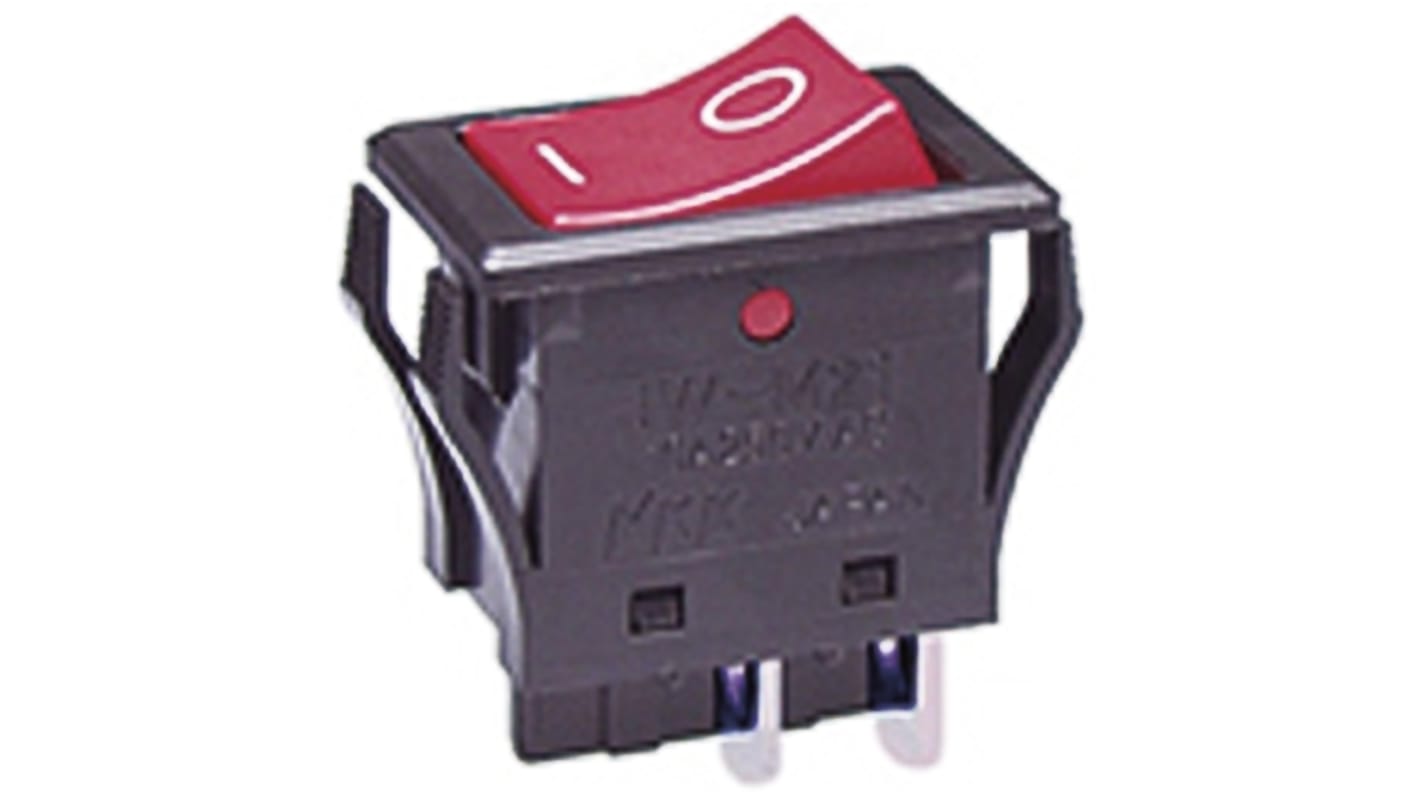 NKK Switches DPST, On-Off Rocker Switch Panel Mount