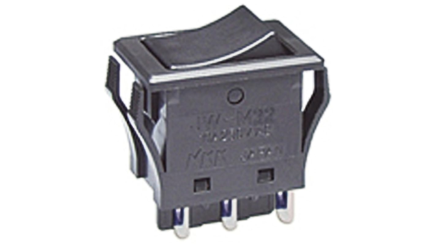 NKK Switches ロッカースイッチ DPDT イルミネーション：なし カットアウト幅：15.4mm JW-M22RKK