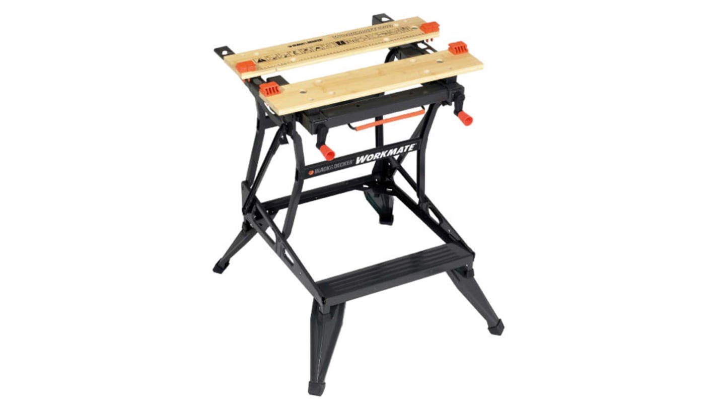 Black & Decker Portable Steel Workbench, 160kg Max Load, Adjustable Height, 775mm x 610mm