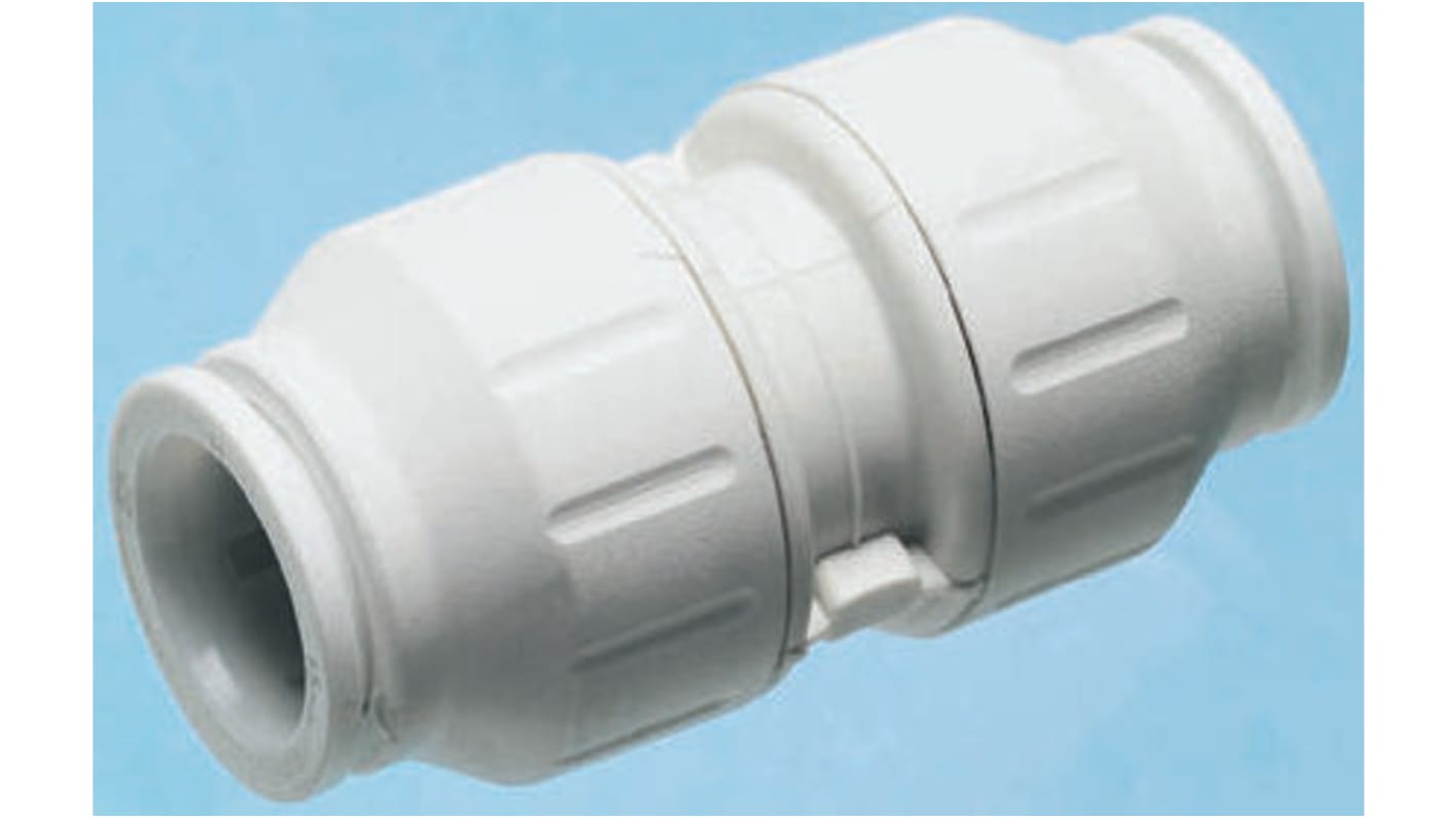 PEM0422W John Guest Straight Coupler PVC Pipe Fitting, 22mm RS