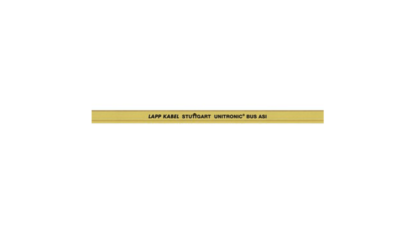 Lapp UNITRONIC BUS ASI FD Data Cable, 2 Cores, 1.5 mm², Unscreened, 50m, Yellow TPE Sheath, 15 AWG
