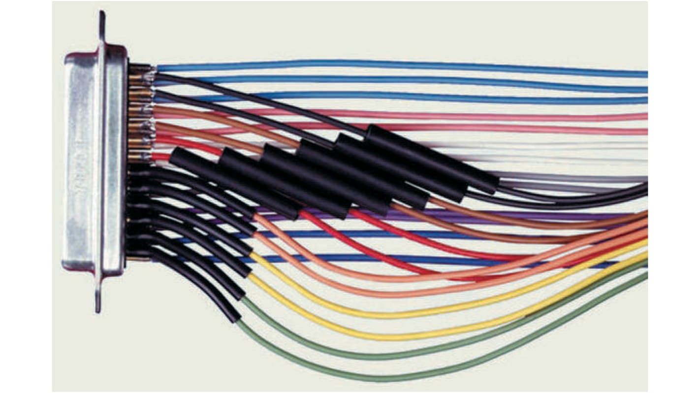 TE Connectivity RW-175 Wärmeschrumpfschlauch, PVDF Schwarz, Ø 12.7mm Schrumpfrate 2:1, Länge 1.2m