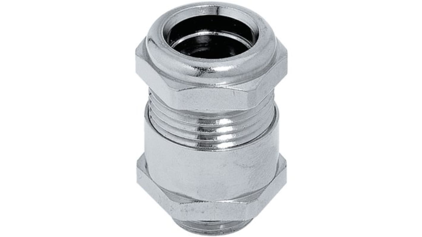 Lapp SKINDICHT Series Metallic Nickel Plated Brass Cable Gland, M16 Thread, 5.5mm Min, 6.8mm Max, IP68