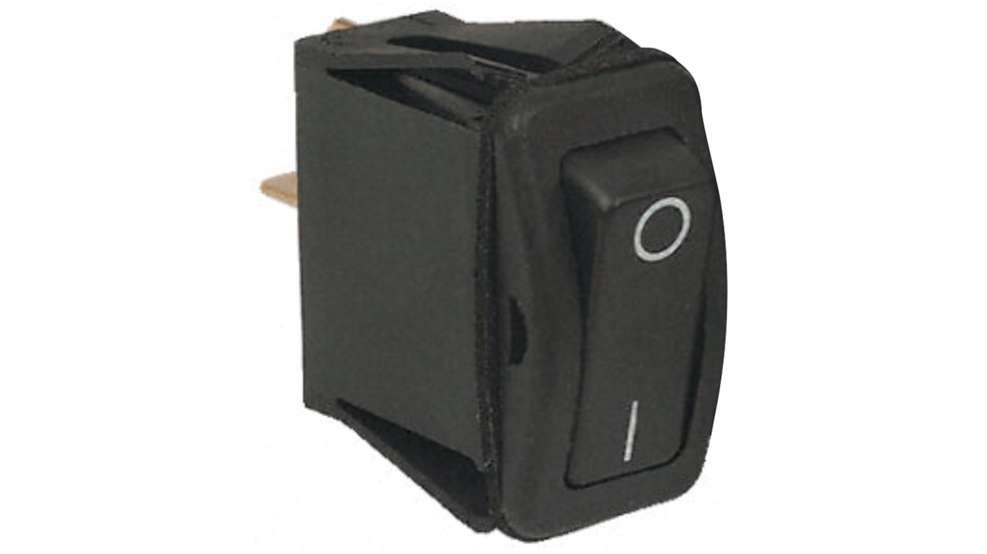 Interruptor de balancín, K1ABAAAAAR, Contacto SPST, Enclavamiento, 16 A a 250 V ac, Negro, IP68S