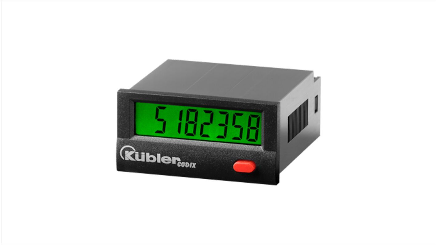 Kübler CODIX 130 Bidirektional Zähler LCD 8-stellig, Impulse, max. 12kHz, 4 → 30 V dc, -9999999 → 99999999