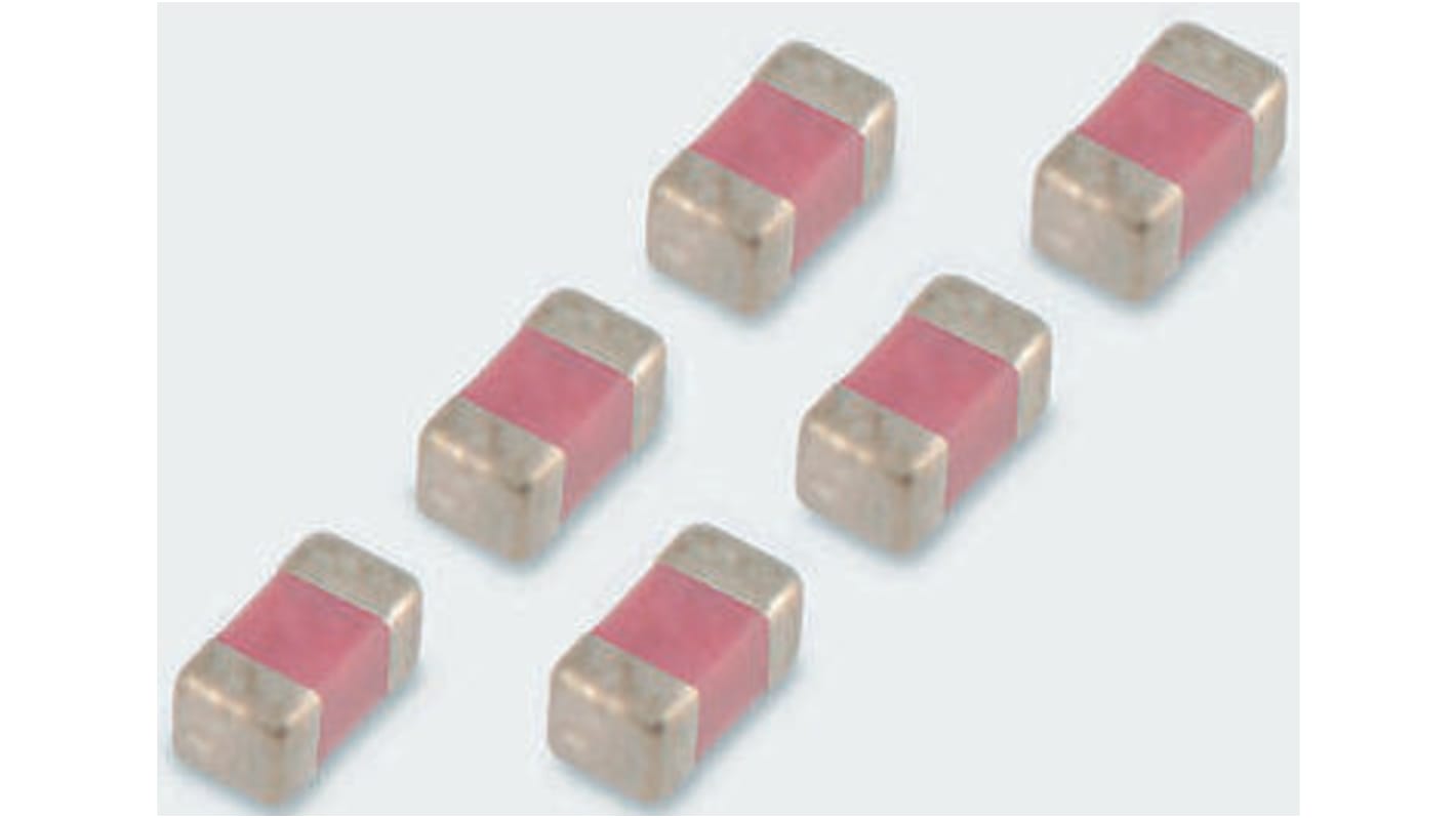 Yageo 100nF Multilayer Ceramic Capacitor MLCC, 16V dc V, ±10% , SMD