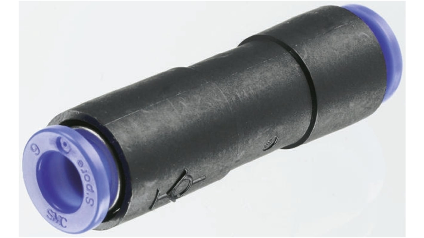 SMC KC Series Straight Tube-to-Tube Adaptor, Push In 8 mm to Push In 8 mm, Tube-to-Tube Connection Style