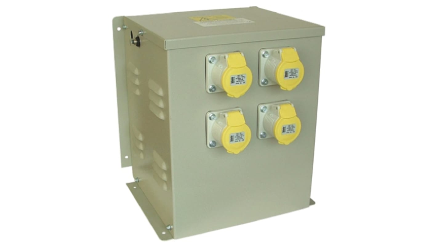 Stavební transformátor, CM5000/WM4, 5000VA, primární napětí: 230V ac, sekundární napětí: ± 55V ac, 31.81A, 470 x 586 x