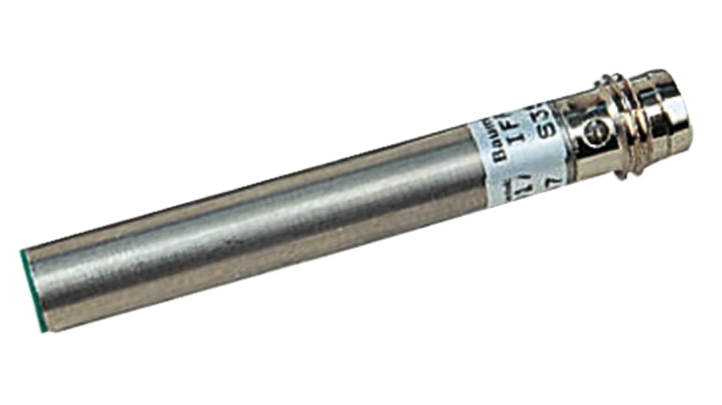 Baumer Inductive Barrel-Style Proximity Sensor, 2 mm Detection, PNP Output, 10 → 30 V dc, IP67