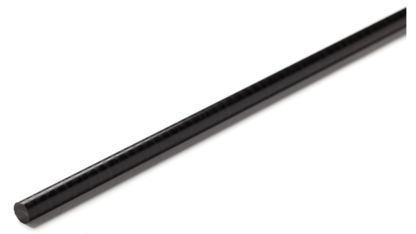 RS PRO Black Acetal Rod, 500mm x 100mm Diameter