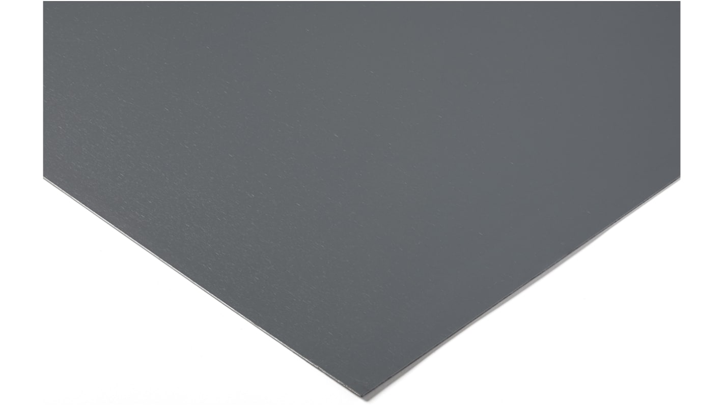 Foglio di plastica Tipo pieno RS PRO in PVC, Grigio, 1000mm x 500mm x 20mm