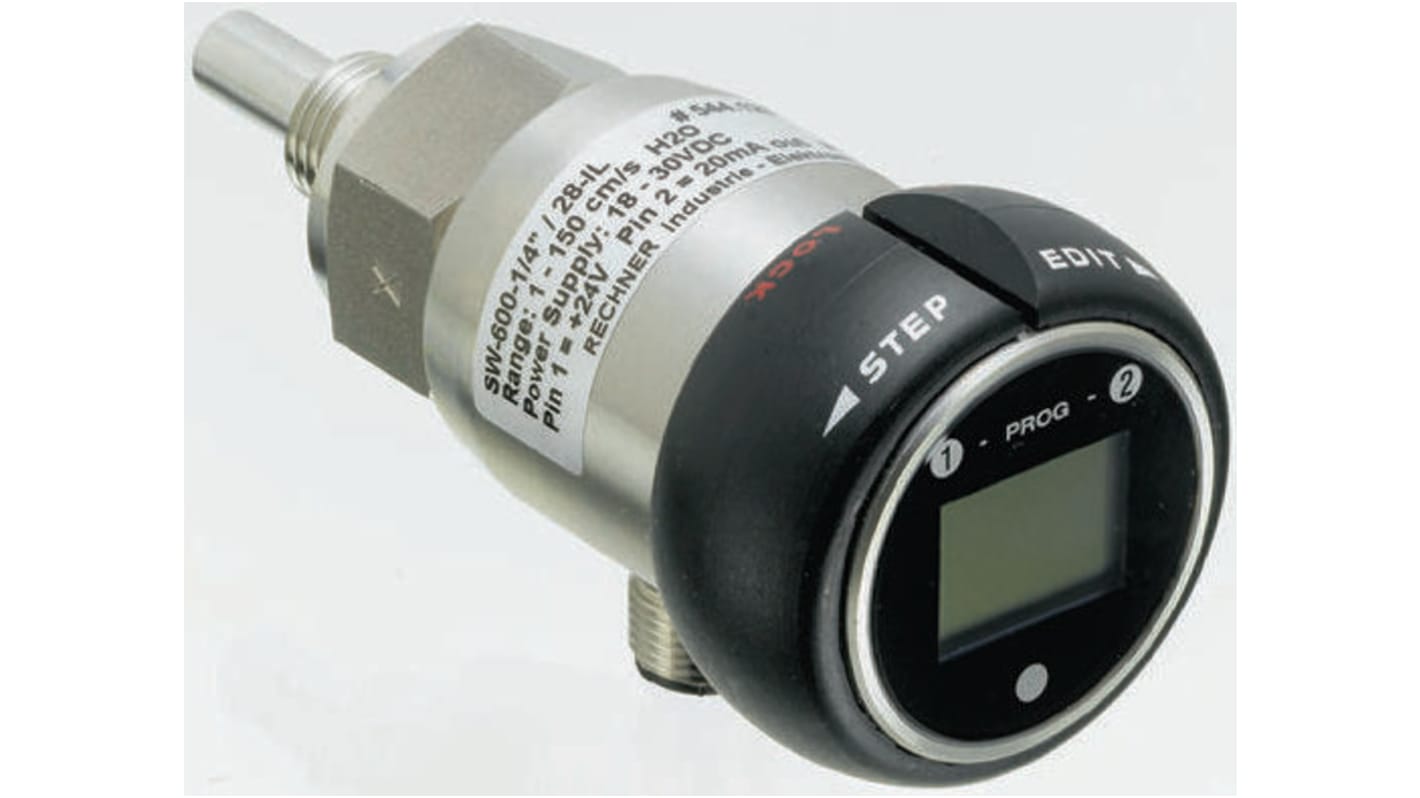 Honsberg Compact Mount Flow Controller, 1 → 150 (Water) cm³/s, 3 → 300 (Oil) cm³/s, Analogue Output, 18