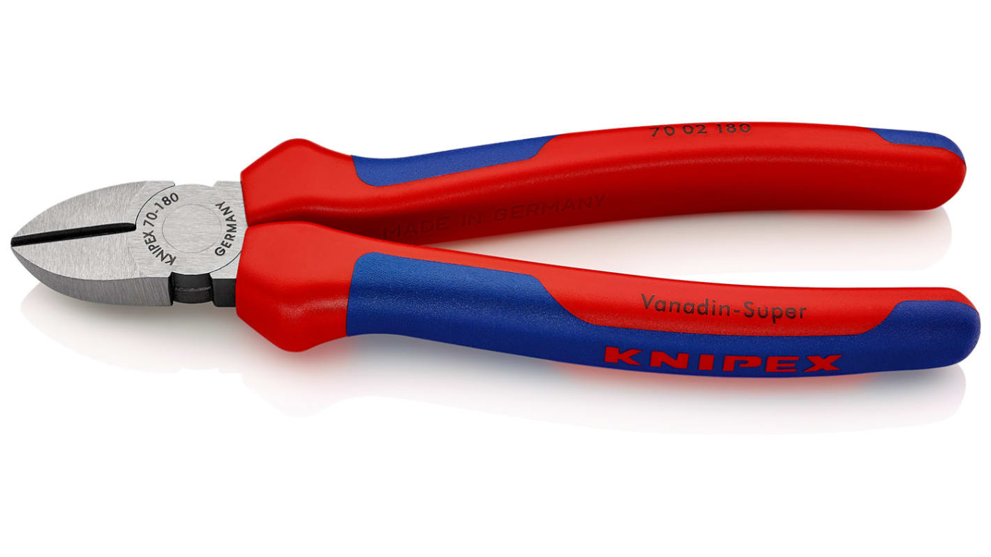 Knipex Side 全体長さ：180 mm 最大切断能力：4mm, 70 02 180 SB