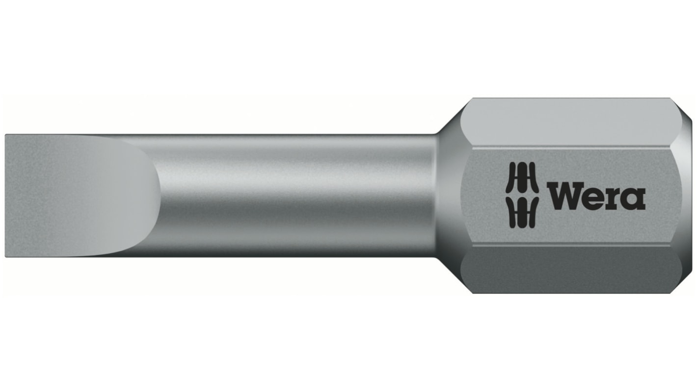 Wera Slotted Screwdriver Bit, SL8 Tip