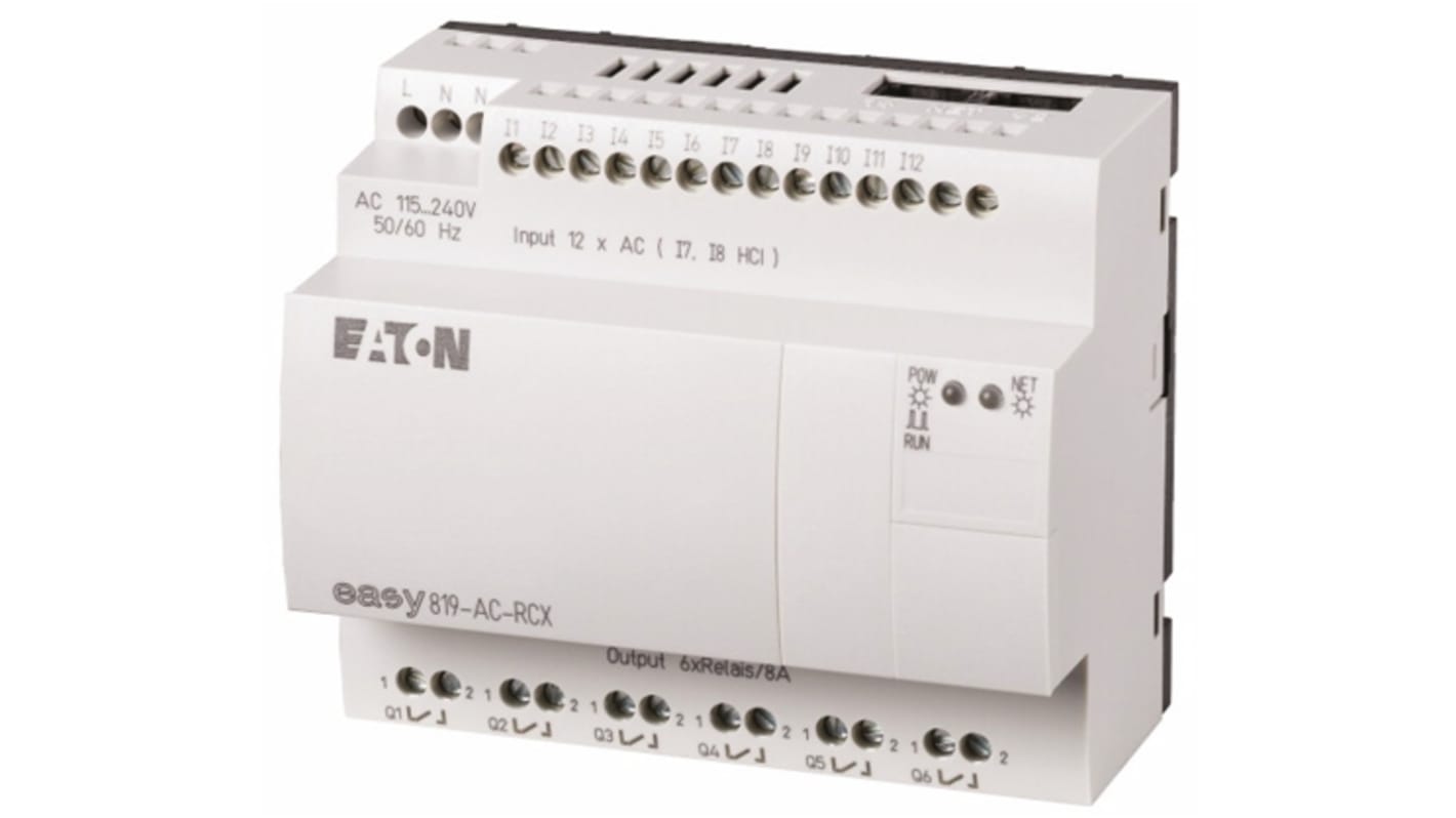Eaton EASY Logic Module, 100 → 240 V ac Relay, 12 x Input, 6 x Output Without Display