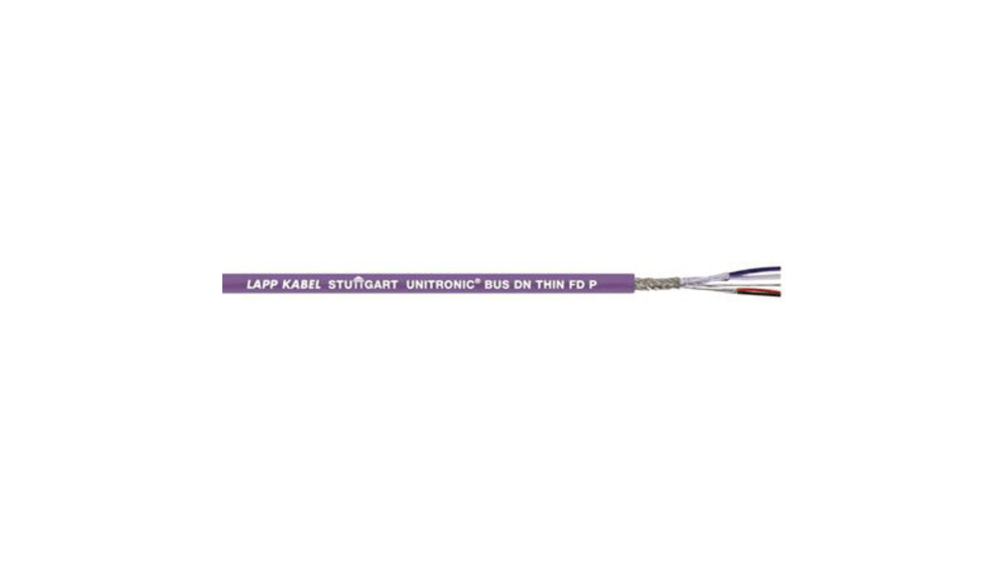 Lapp UNITRONIC BUS DN Datenkabel, 4-adrig x 0,25 mm, 0,34 mm Violett, 25m, 22 AWG, Kupfergeflecht verzinnt