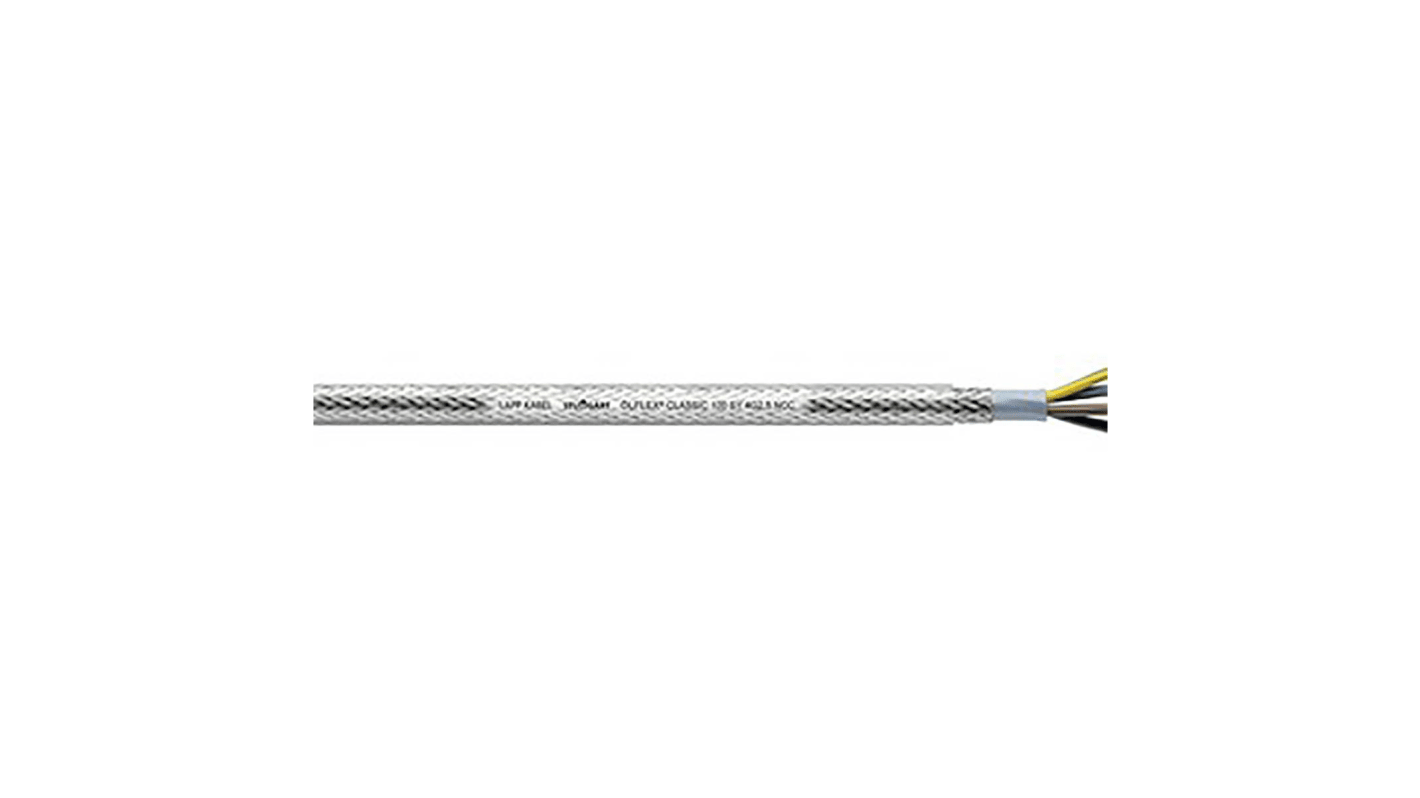 Lapp ÖLFLEX CLASSIC 100 SY SY Steuerkabel, 3-adrig x 0,75 mm² Grau / 6 A, 50m, 18 AWG, Stahlgeflecht, galvanisiert