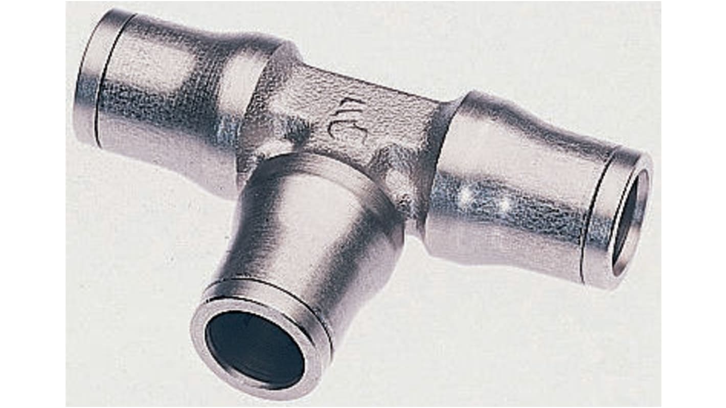 Legris LF3600 Series Tee Tube-to-Tube Adaptor Push In 4 mm, Push In 4 mm to Push In 4 mm, Tube-to-Tube Connection Style