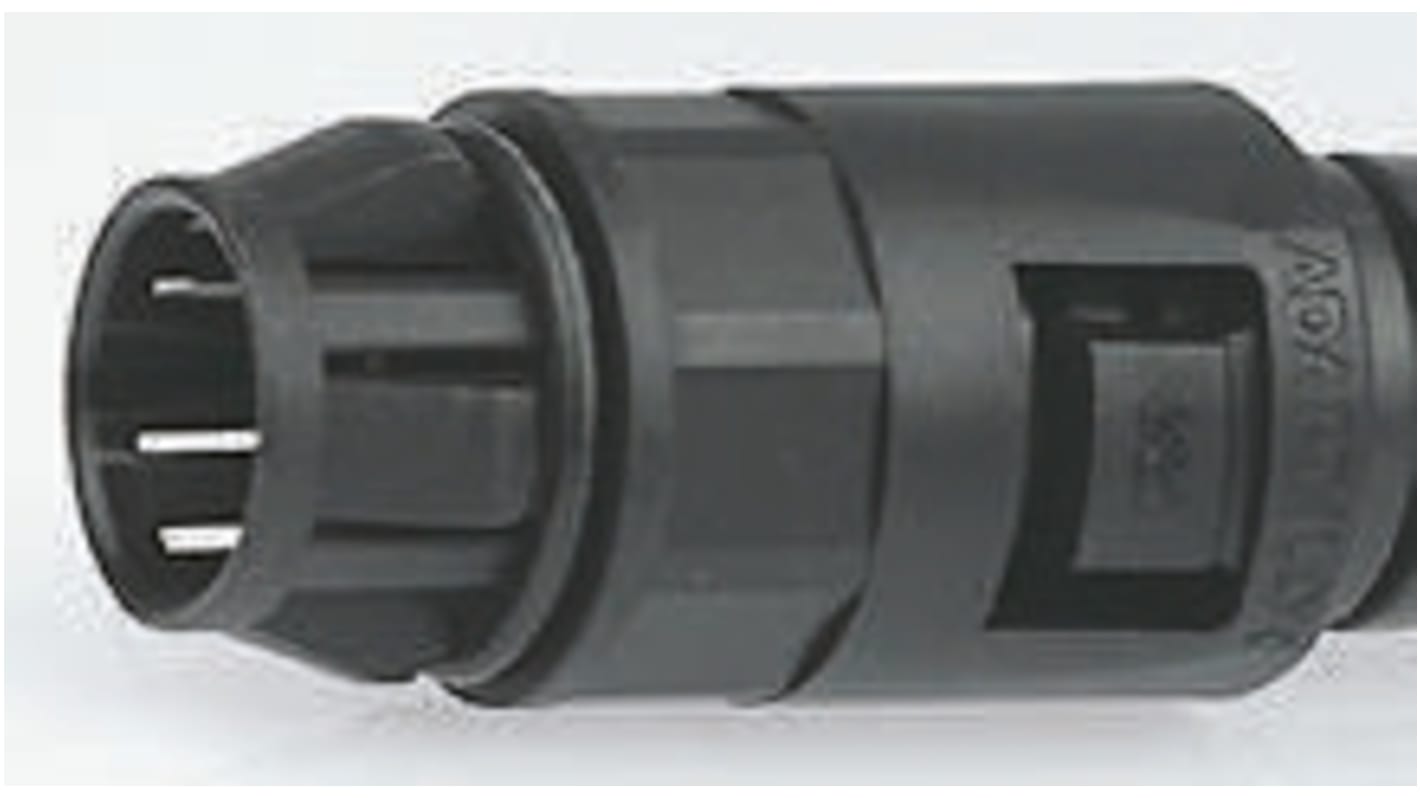 Racor para conducto Adaptaflex, Acoplador de Encaje a Presión de Nylon 66 Negro, tamaño nom. 21mm, rosca M20, IP66