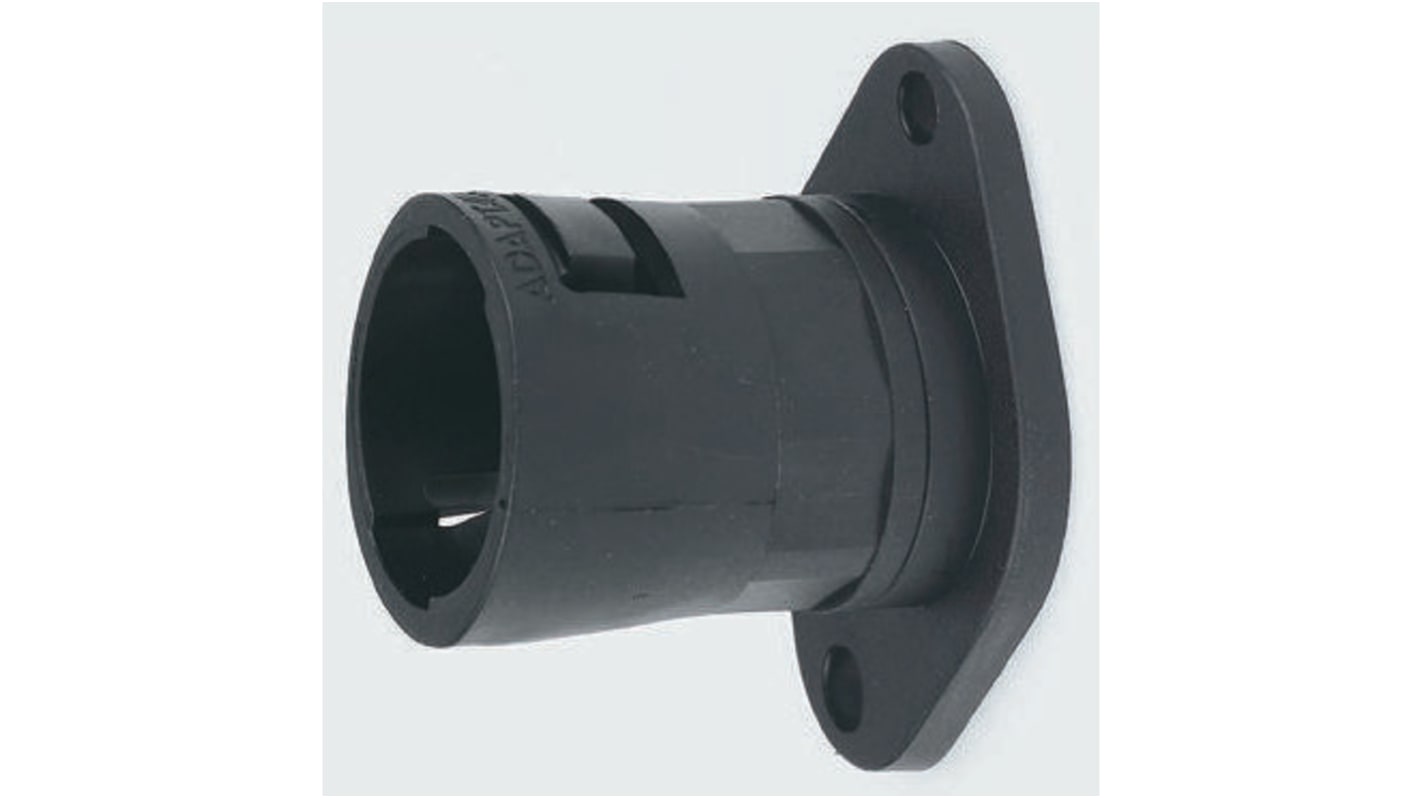 Racor para conducto Adaptaflex, Reborde Giratorio de Nylon 66 Negro, tamaño nom. 21mm, IP66