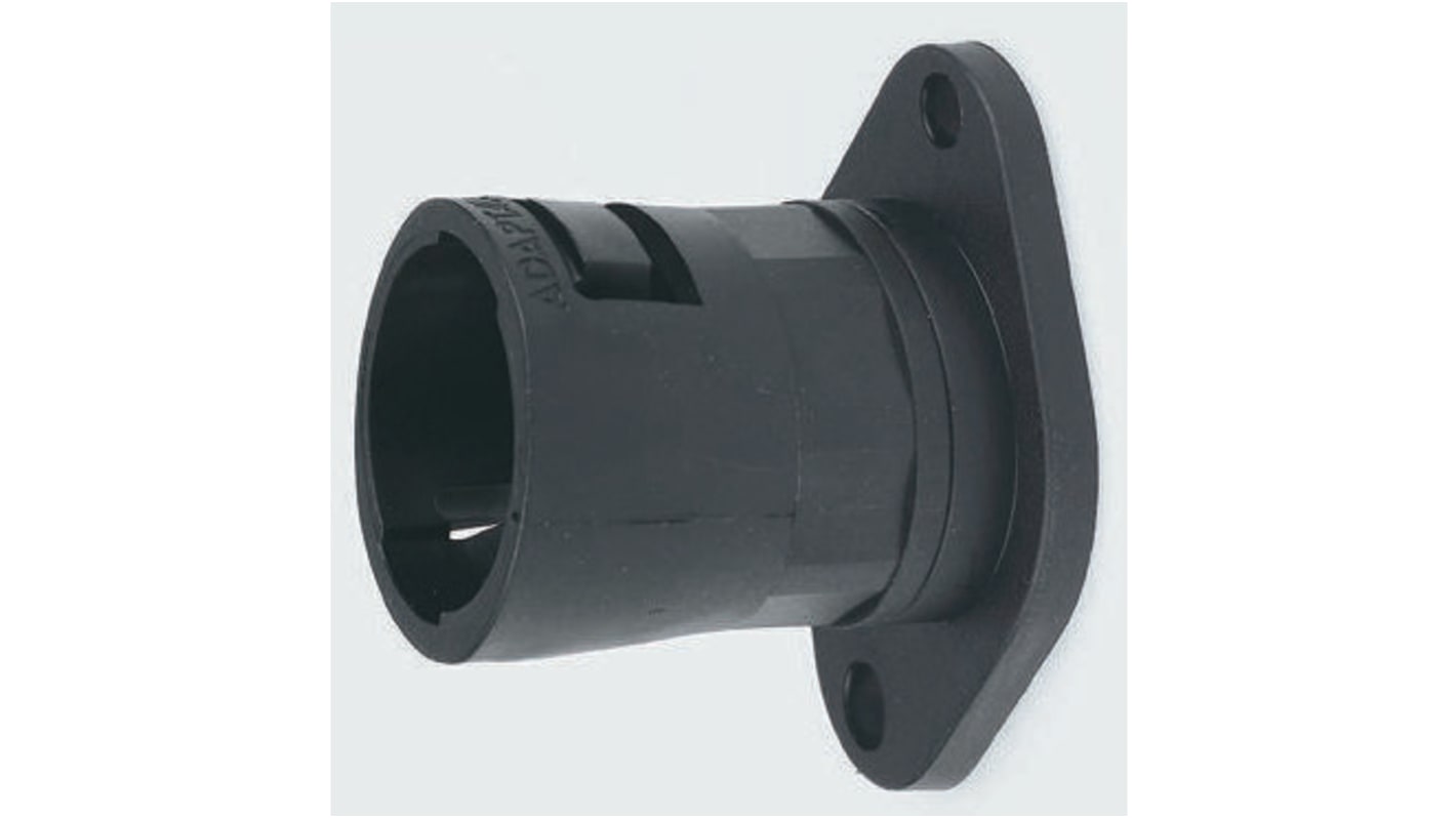 Adaptaflex Swivel Flange, Conduit Fitting, 21mm Nominal Size, Nylon 66, Black