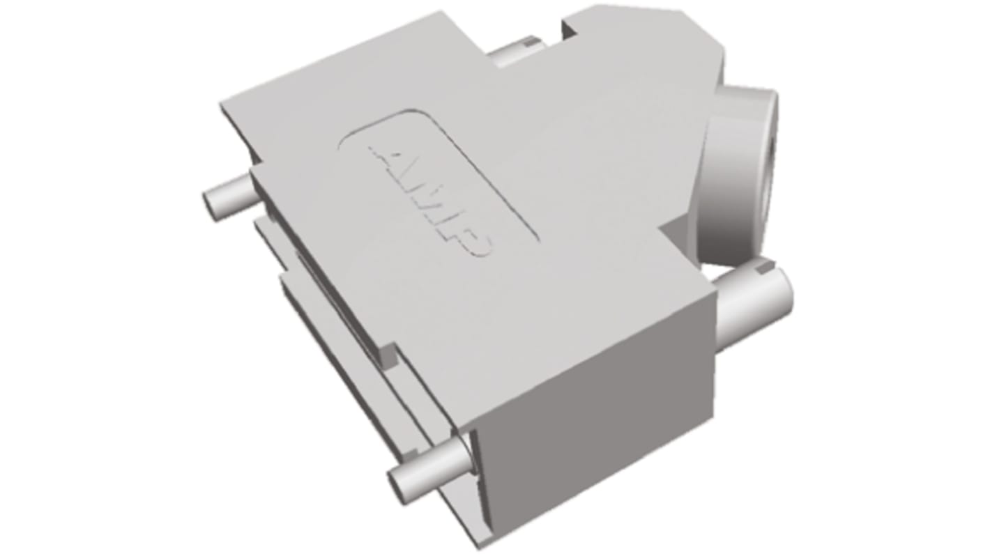 TE Connectivity ADK Series Zinc Angled D Sub Backshell, 15 Way, Strain Relief