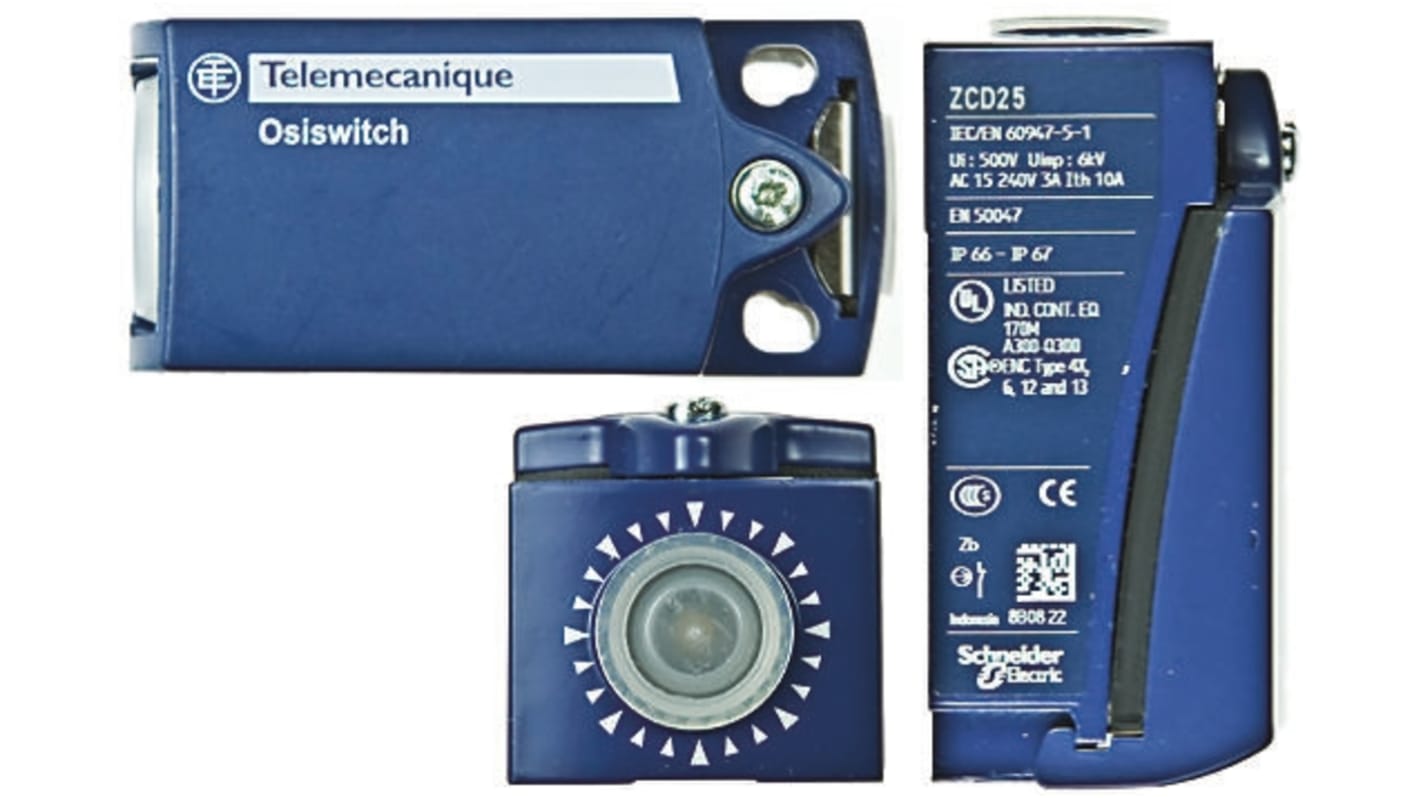 Telemecanique OsiSense XC Endschalter, 2-polig, Schließer/Öffner, Metall, 1,5A