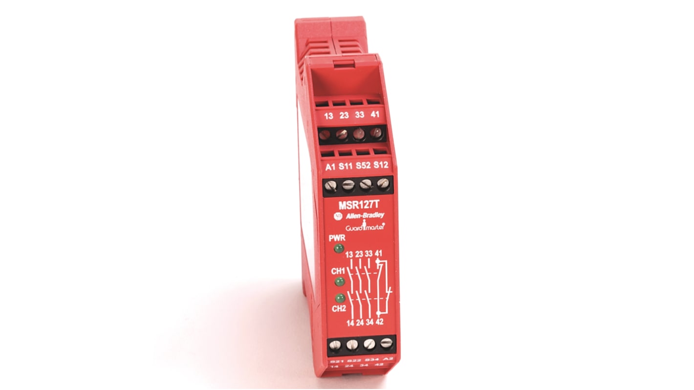 Relais de sécurité Rockwell Automation MSR127RP, 230V c.a., 1 canal, 3 contacts de sécurité