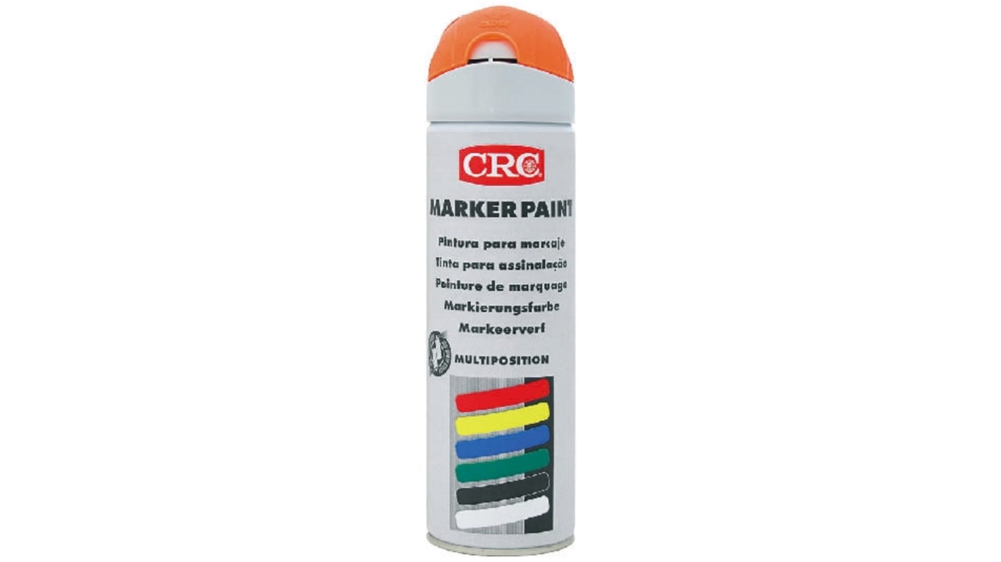 Peinture aérosol CRC MARKER PAINT, Orange Fluorescent, 500ml