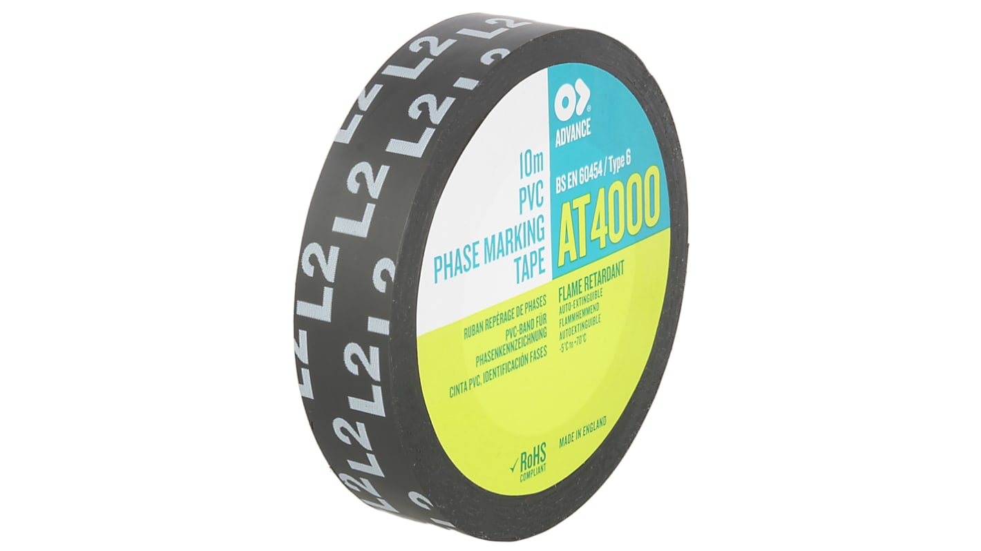 Advance Tapes AT4000 Black PVC Electrical Tape, 15mm x 15m RS