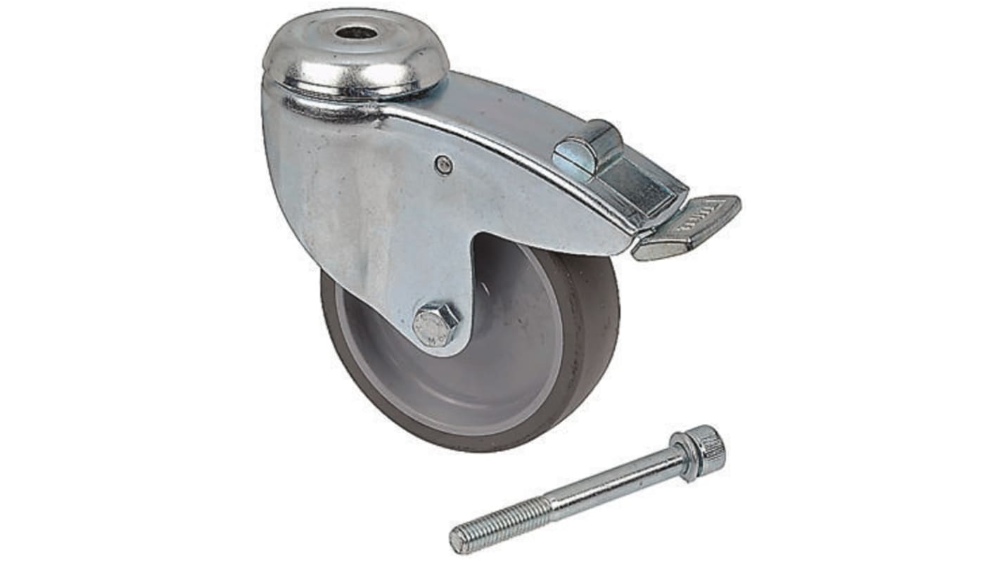 Rueda giratoria con freno Tente, Ø de rueda 100mm, para uso intermedio hasta 80kg