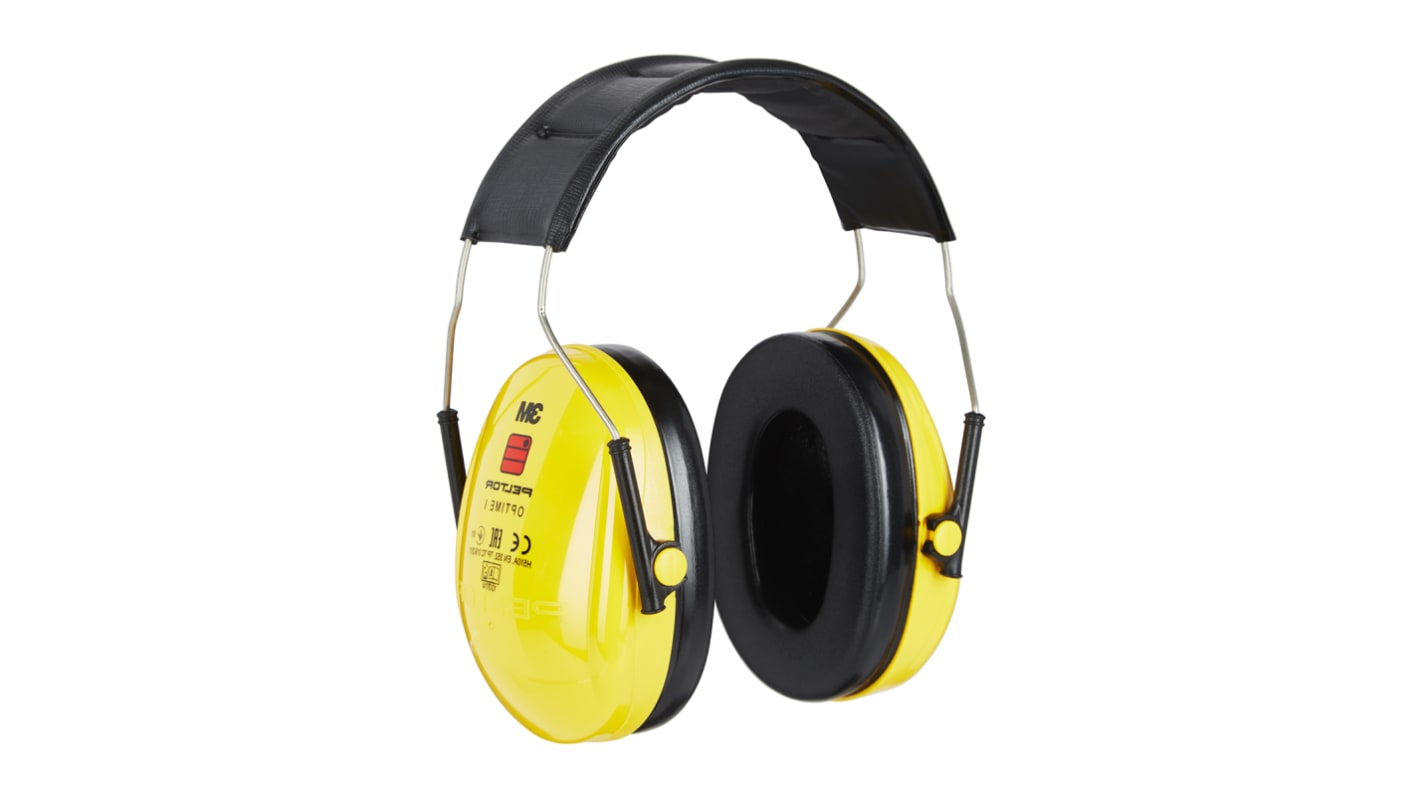 3M PELTOR Optime I Ear Defender with Headband, 27dB, Black, Yellow