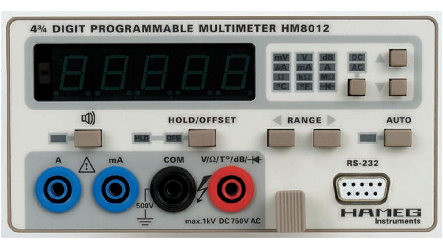 Rohde & Schwarz HM8012 Bench Digital Multimeter, 10A ac Max, 10A dc Max, 600V ac Max - RS Calibrated