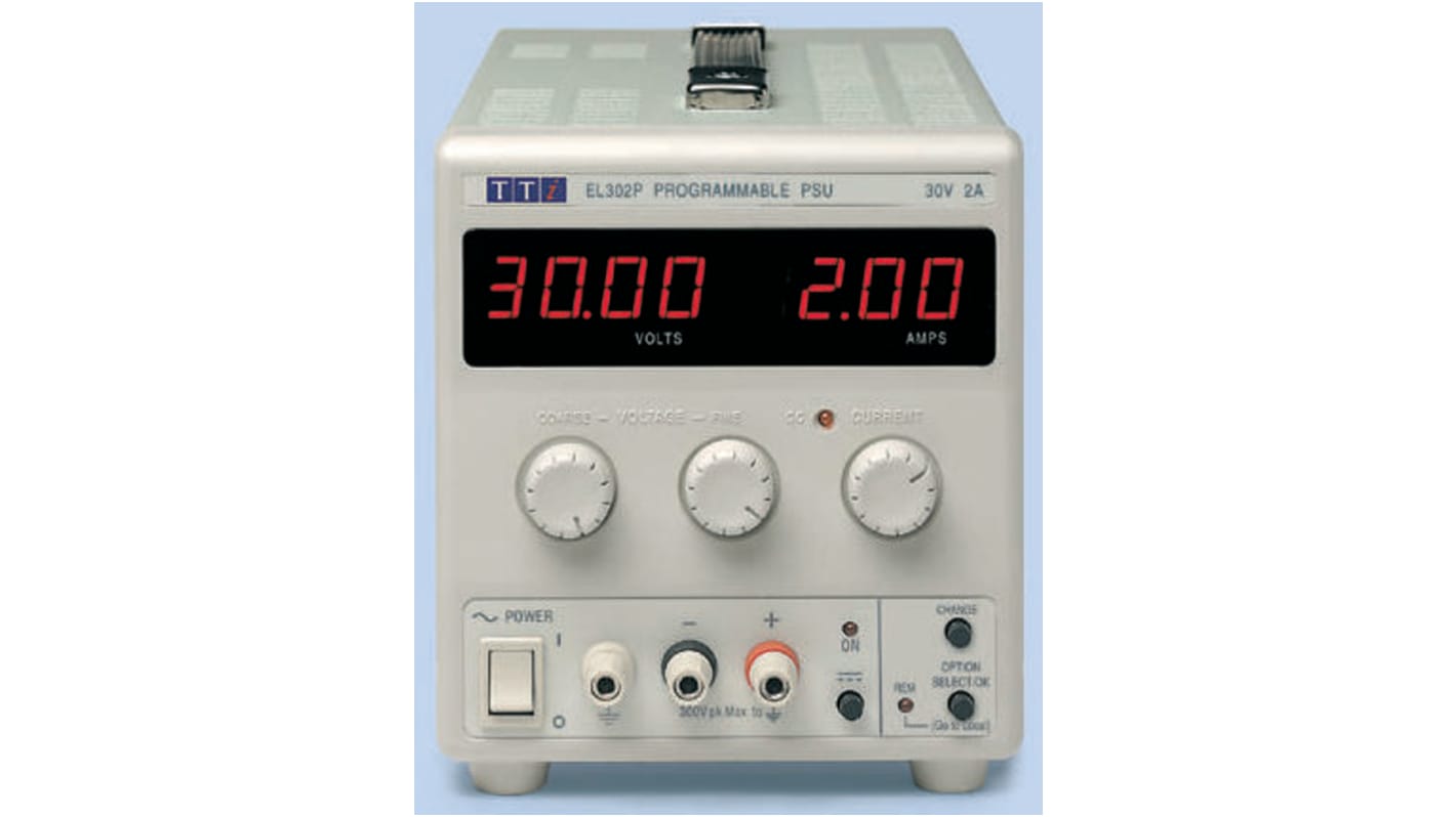 Aim-TTi EL302 Series Digital Bench Power Supply, 0 → 30V, 0 → 2A, 1-Output, 60W - UKAS Calibrated