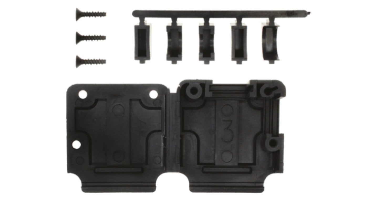 TE Connectivity 207345 Series PP, Thermoplastic D Sub Backshell, 25 Way