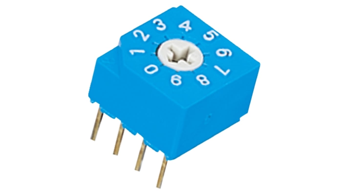 Copal Electronics 10 Way PCB DIP Switch, Rotary Flush Actuator