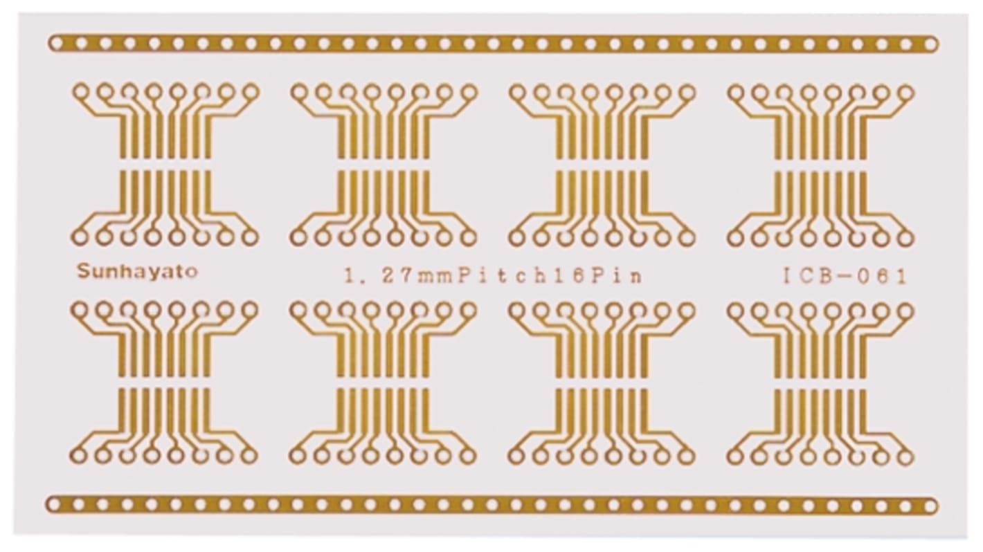 ICB-061, 16 Way Single Sided Extender Board Converter Board FR4 100 x 55 x 0.1mm